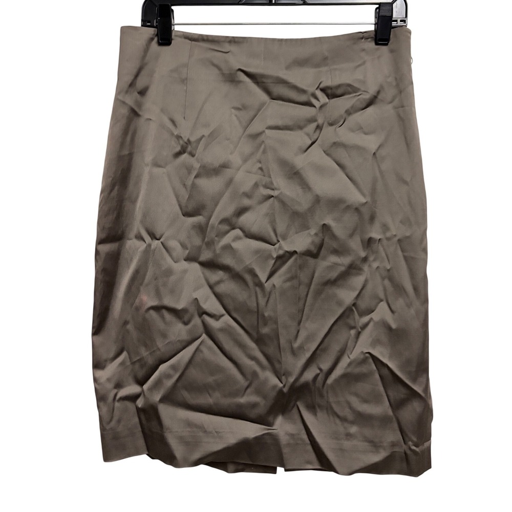 Ann Taylor Pencil Skirt Taupe Professional Lined Rayon Blend 6